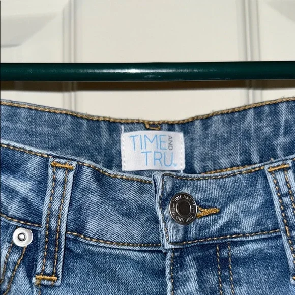 Time and Tru Blue Flare Wide Leg Jeans - Picture 3 of 7